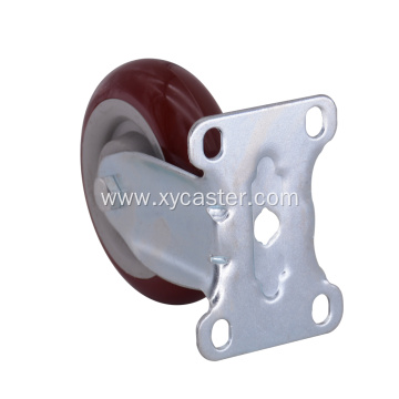 4 Inch PVC Red Medium Caster Wheel